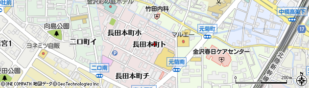 石川県金沢市長田本町ト周辺の地図