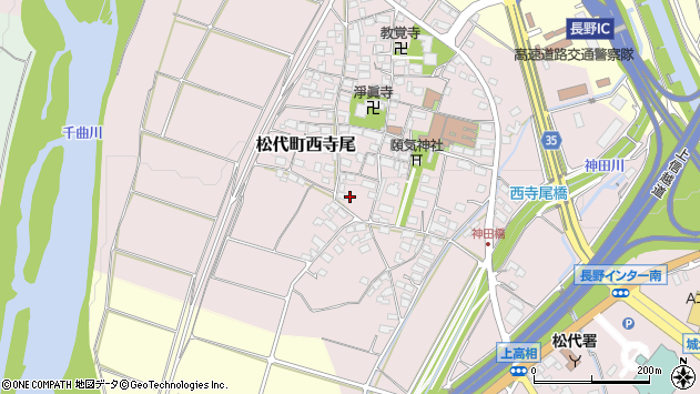 〒381-1215 長野県長野市松代町西寺尾の地図