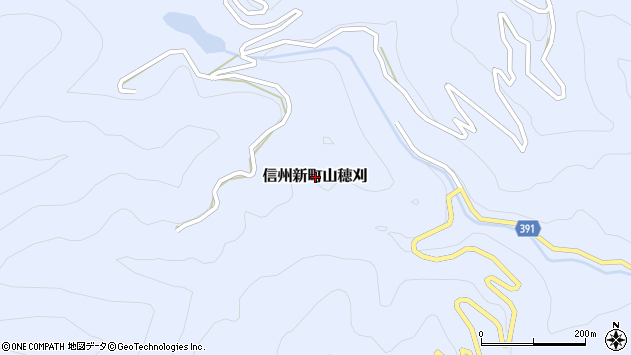 〒381-2407 長野県長野市信州新町山穂刈の地図