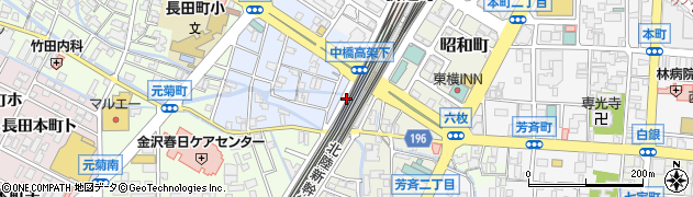 石川県金沢市中橋町1周辺の地図