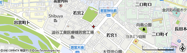 石川県金沢市若宮周辺の地図