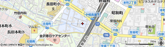 石川県金沢市中橋町3周辺の地図