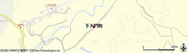 茨城県常陸太田市下大門町周辺の地図