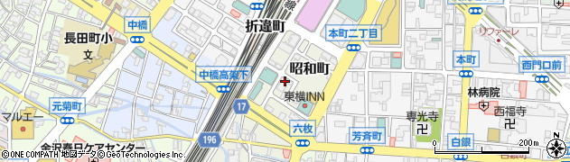 石川県金沢市昭和町周辺の地図