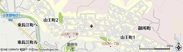石川県金沢市山王町周辺の地図