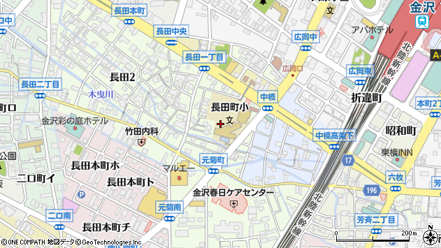 〒920-0043 石川県金沢市長田の地図