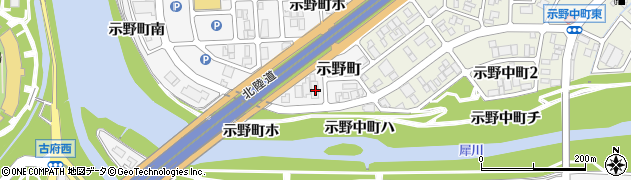 石川県金沢市示野町102周辺の地図