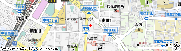 ソニー生命保険株式会社　金沢支社周辺の地図