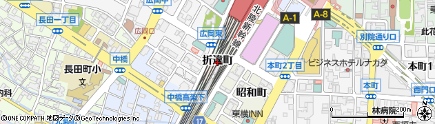 石川県金沢市折違町周辺の地図