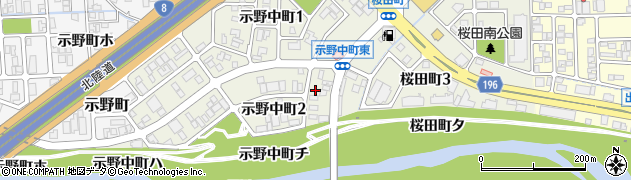 石川県金沢市示野中町周辺の地図