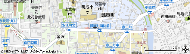石川県金沢市瓢箪町3周辺の地図
