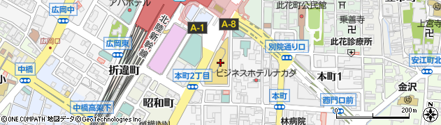 ホテル日航金沢　鶴の間周辺の地図
