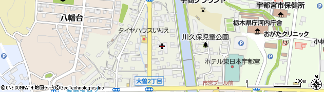 栃木県宇都宮市上大曽町周辺の地図