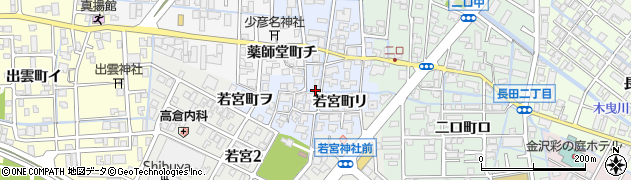 石川県金沢市若宮町リ周辺の地図
