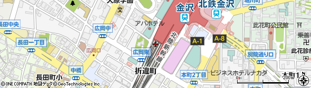 石川県金沢市広岡町周辺の地図
