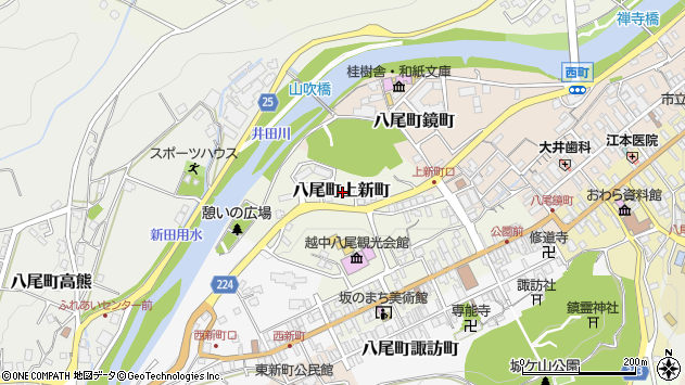 〒939-2342 富山県富山市八尾町上新町の地図