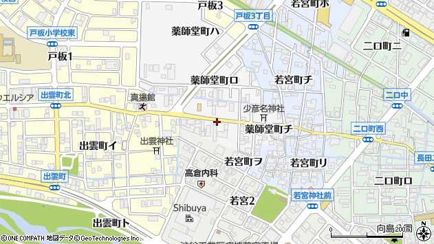 〒920-0052 石川県金沢市薬師堂町の地図