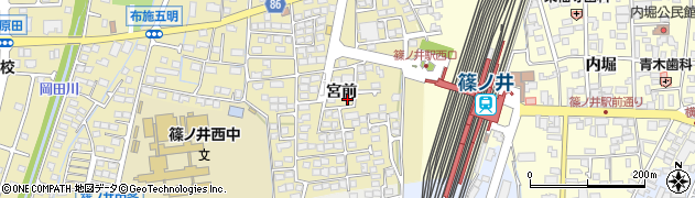長野県長野市篠ノ井布施五明宮前周辺の地図