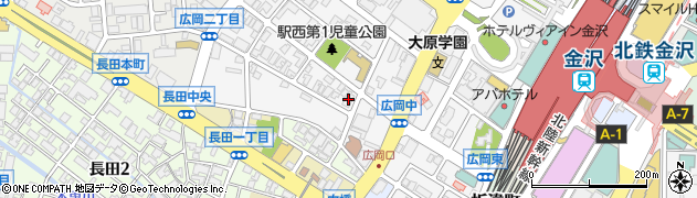 在日本大韓民国民団　石川県地方・本部周辺の地図
