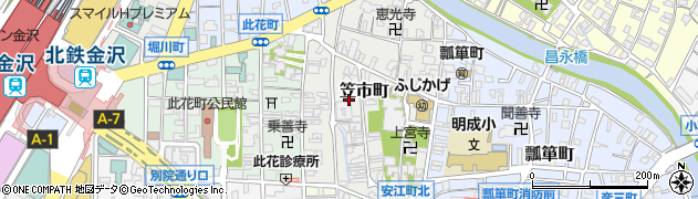 石川県金沢市笠市町4周辺の地図
