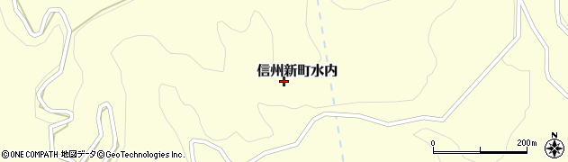 長野県長野市信州新町水内周辺の地図