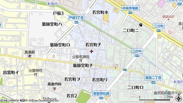 〒920-0053 石川県金沢市若宮町の地図
