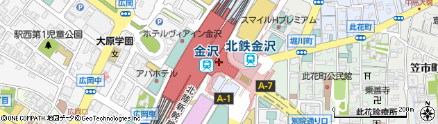 石川県金沢市木ノ新保町周辺の地図