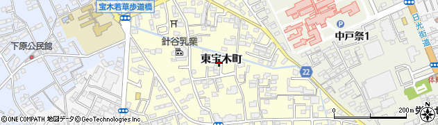 栃木県宇都宮市東宝木町周辺の地図