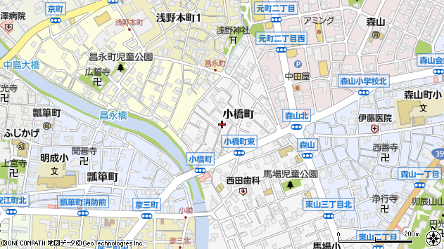 〒920-0844 石川県金沢市小橋町の地図