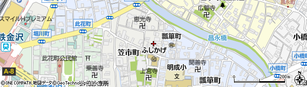石川県金沢市笠市町11周辺の地図