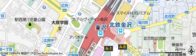 株式会社マルチョウ神戸屋　金沢駅西口店周辺の地図