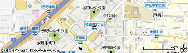 石川県金沢市桜田町周辺の地図