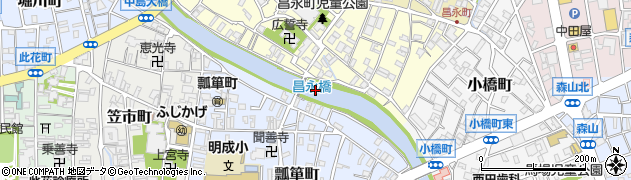 昌永橋周辺の地図