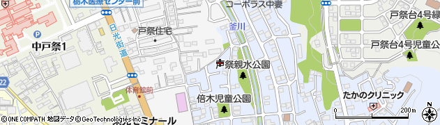 栃木県宇都宮市戸祭町2137周辺の地図