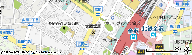 アルコット株式会社金沢支店周辺の地図