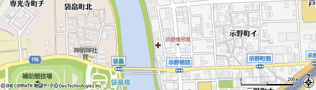 石川県金沢市示野町西8周辺の地図