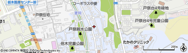 栃木県宇都宮市戸祭町3059周辺の地図