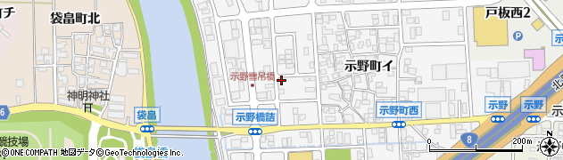 石川県金沢市示野町ト438周辺の地図
