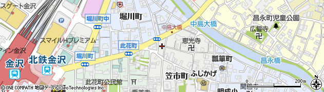 石川県金沢市笠市町9周辺の地図