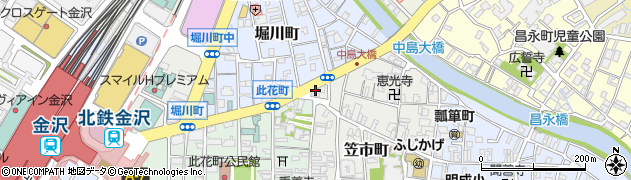 石川県金沢市笠市町8周辺の地図