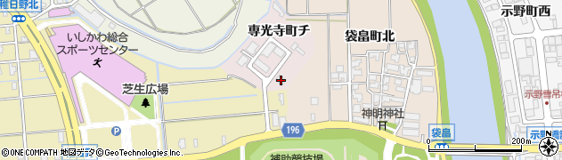石川県金沢市専光寺町チ33周辺の地図