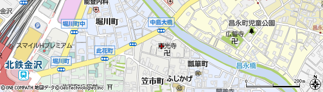 石川県金沢市笠市町15周辺の地図