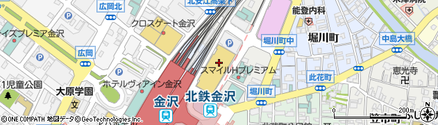 もりもり寿し金沢駅前店周辺の地図