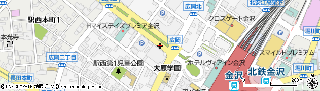 石川県金沢市広岡周辺の地図