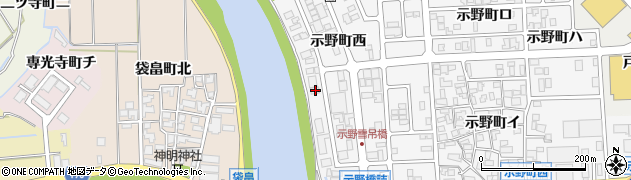 石川県金沢市示野町西16周辺の地図