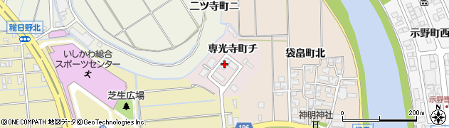 石川県金沢市専光寺町チ17周辺の地図