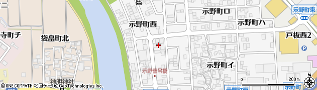 石川県金沢市示野町西51周辺の地図