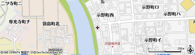 石川県金沢市示野町西17周辺の地図