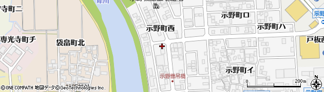 石川県金沢市示野町西37周辺の地図