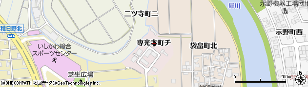 石川県金沢市専光寺町チ周辺の地図